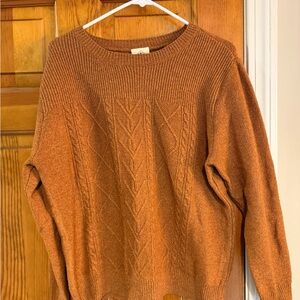 St. John's Bay Women's Cable Knit Sweater - Burnt Orange